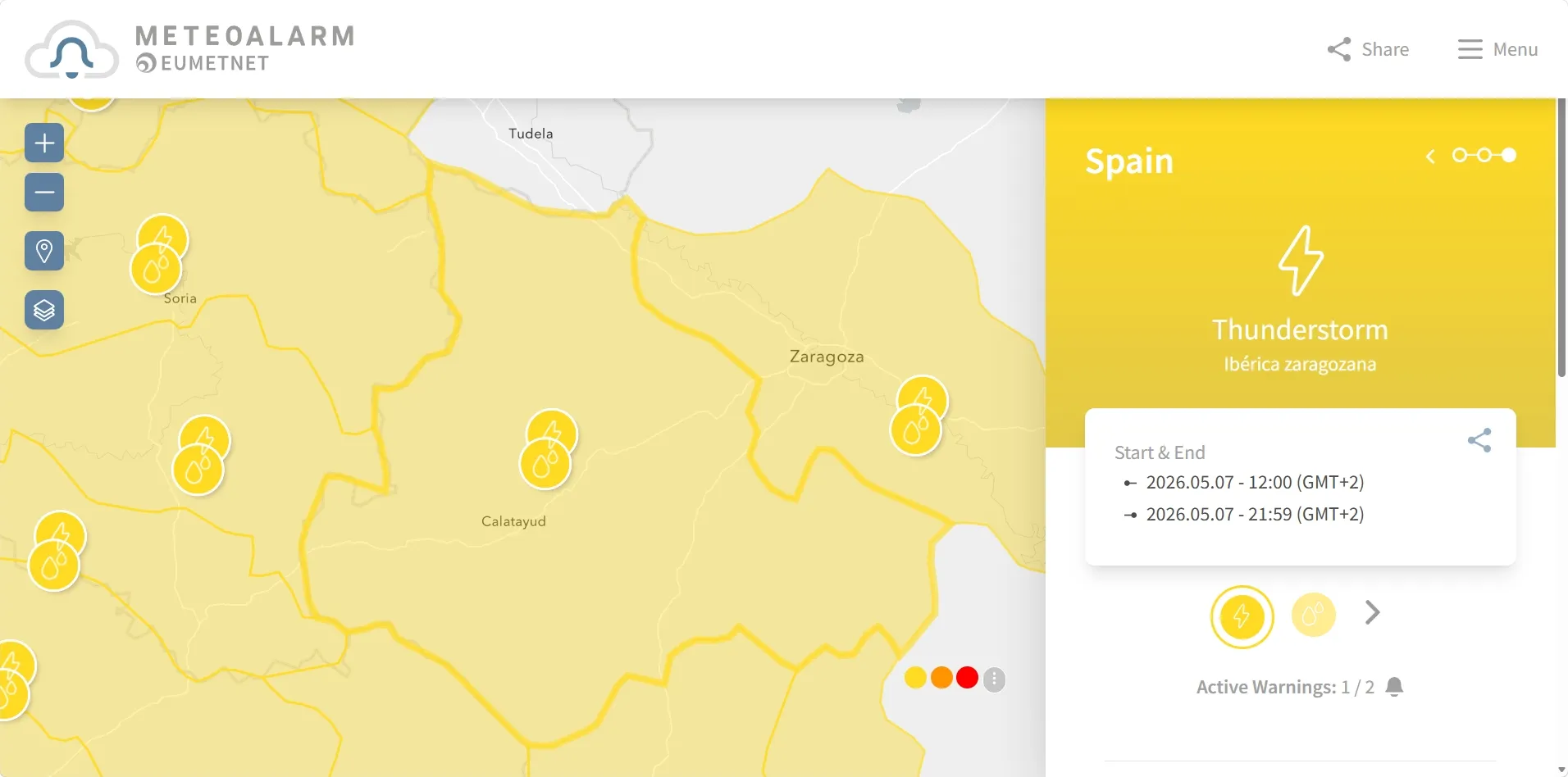 MeteoAlarm Web
