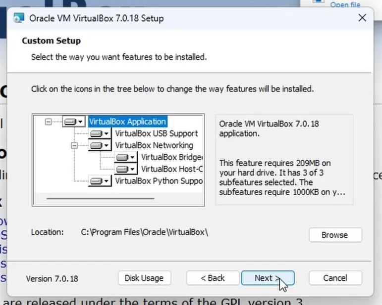 Instalación VirtualBox