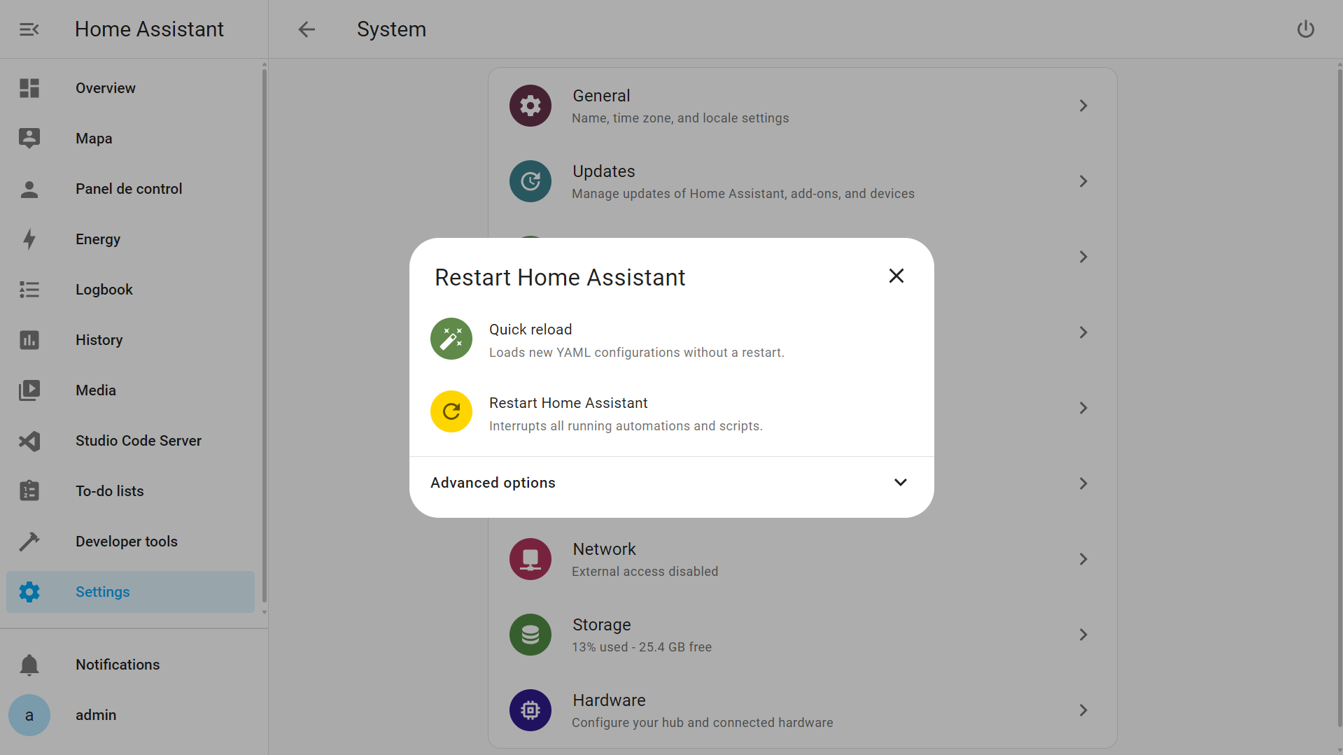 Home Assistant - Restart Window