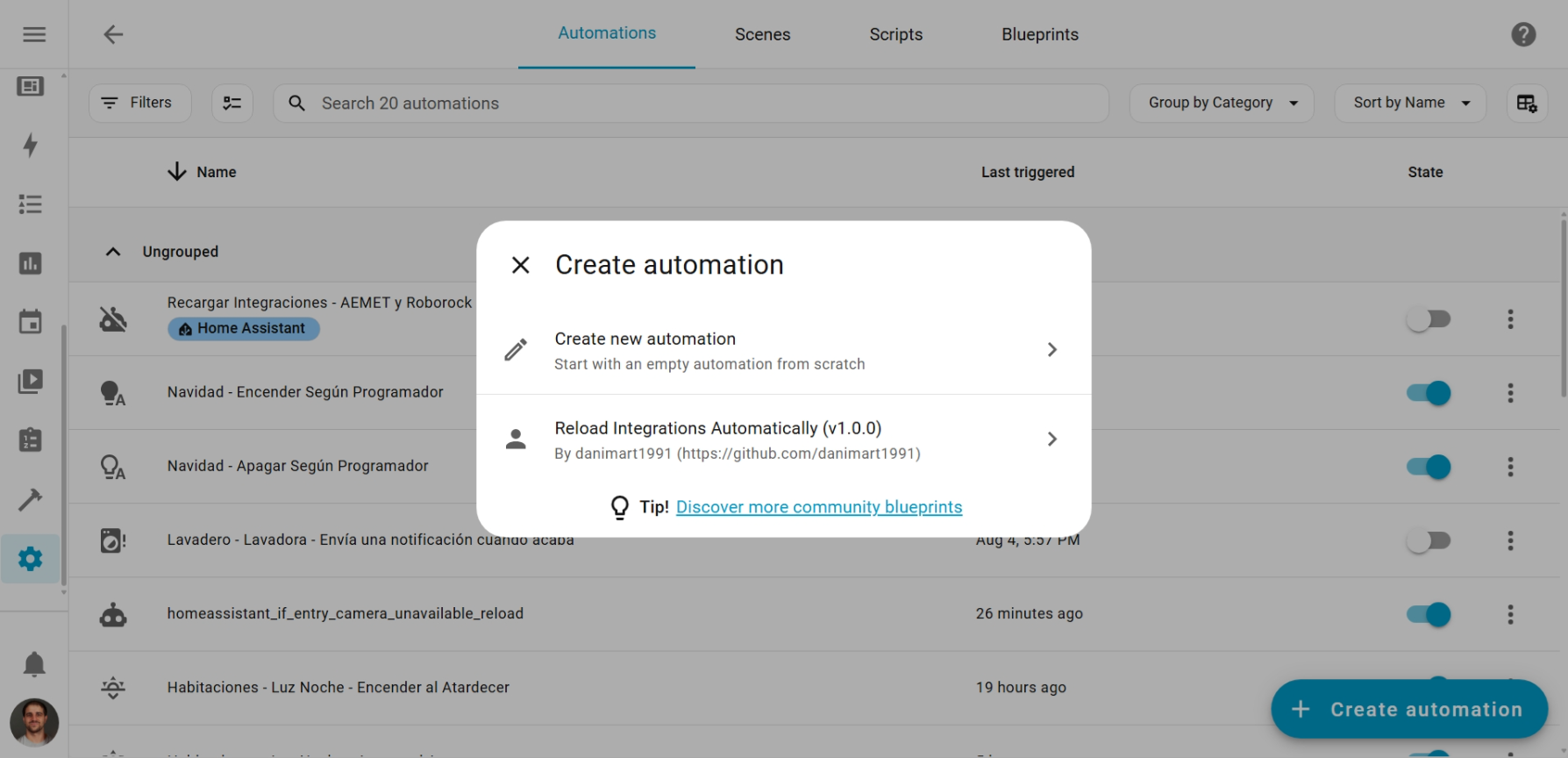 Automations - Blueprint Selection