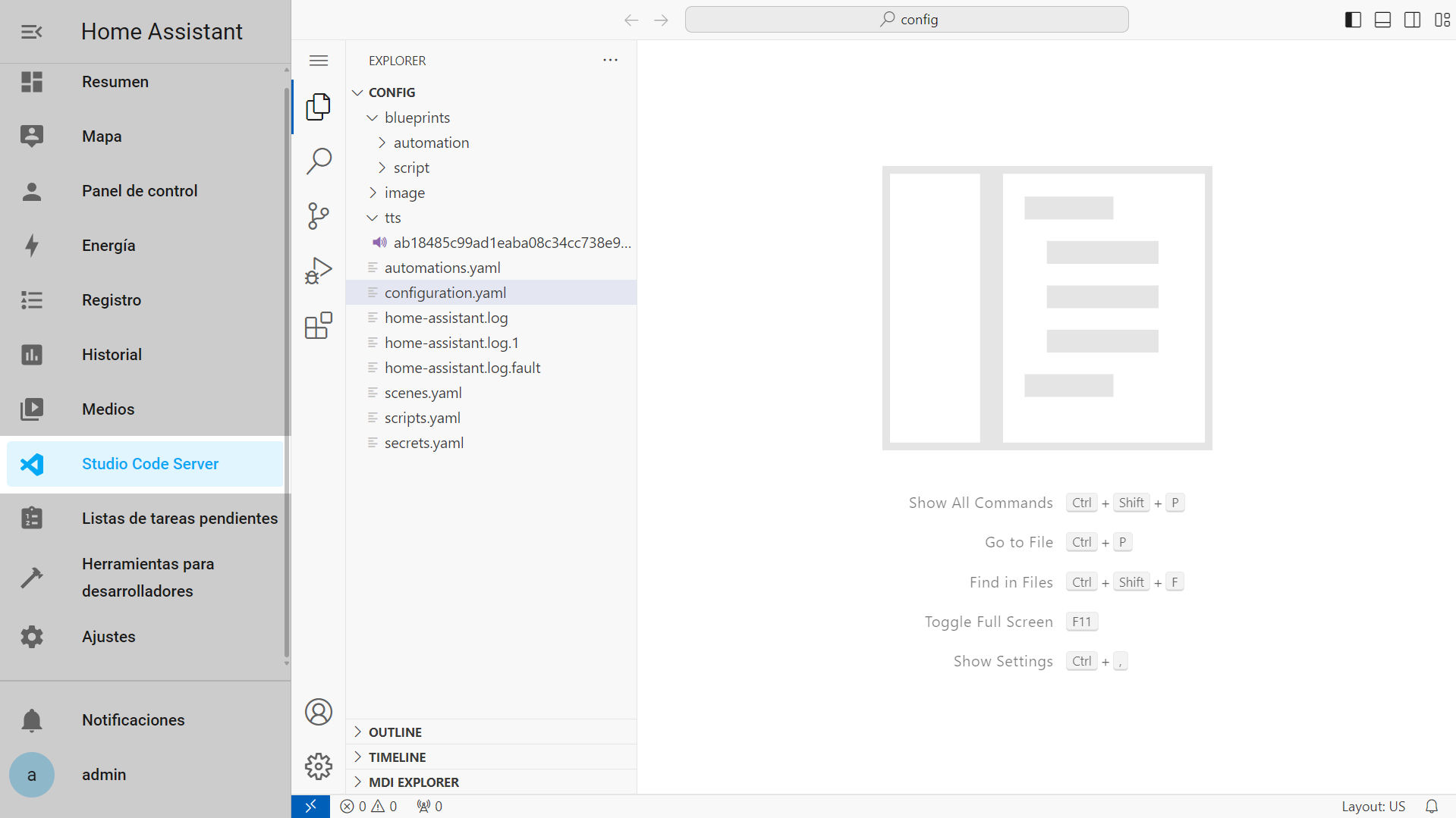 Studio Code Server - Vistazo